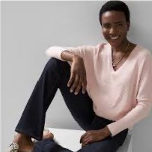 WHBM Pink Ribbed Dolman Tunic - Size small